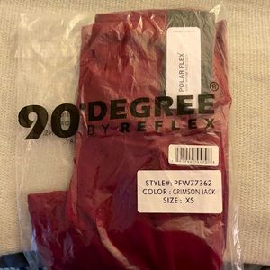 90 Degree Crimson Fleece Lined Leggings XS